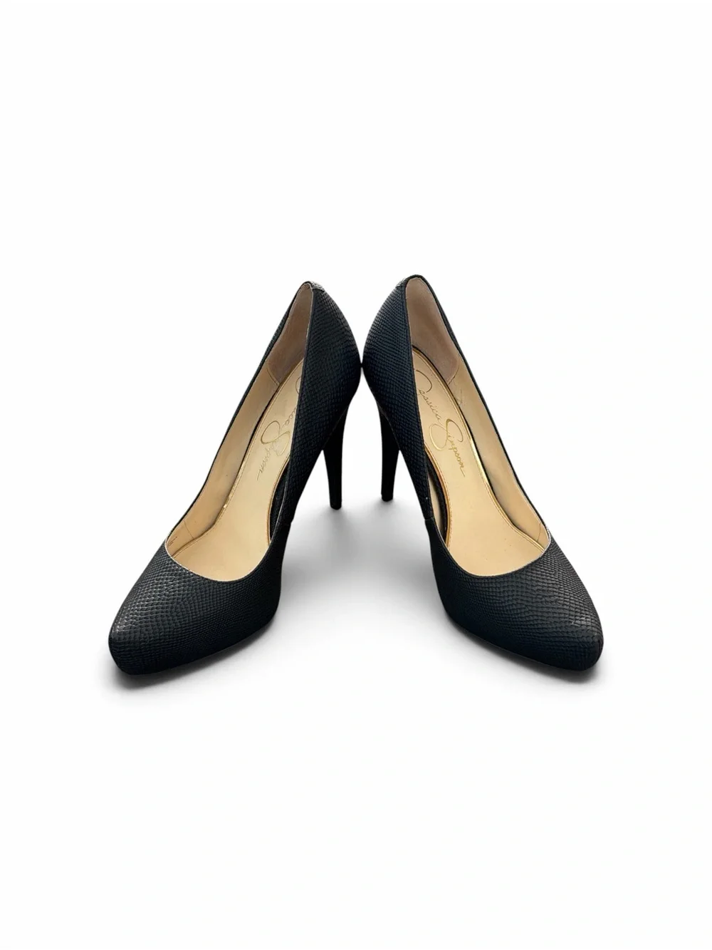 Jessica Simpson Parish Black Textured Platform Stiletto Pumps Heels Size 9M
